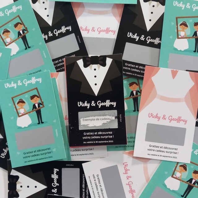 Le jeu à gratter de mariage pour une célébration réussie